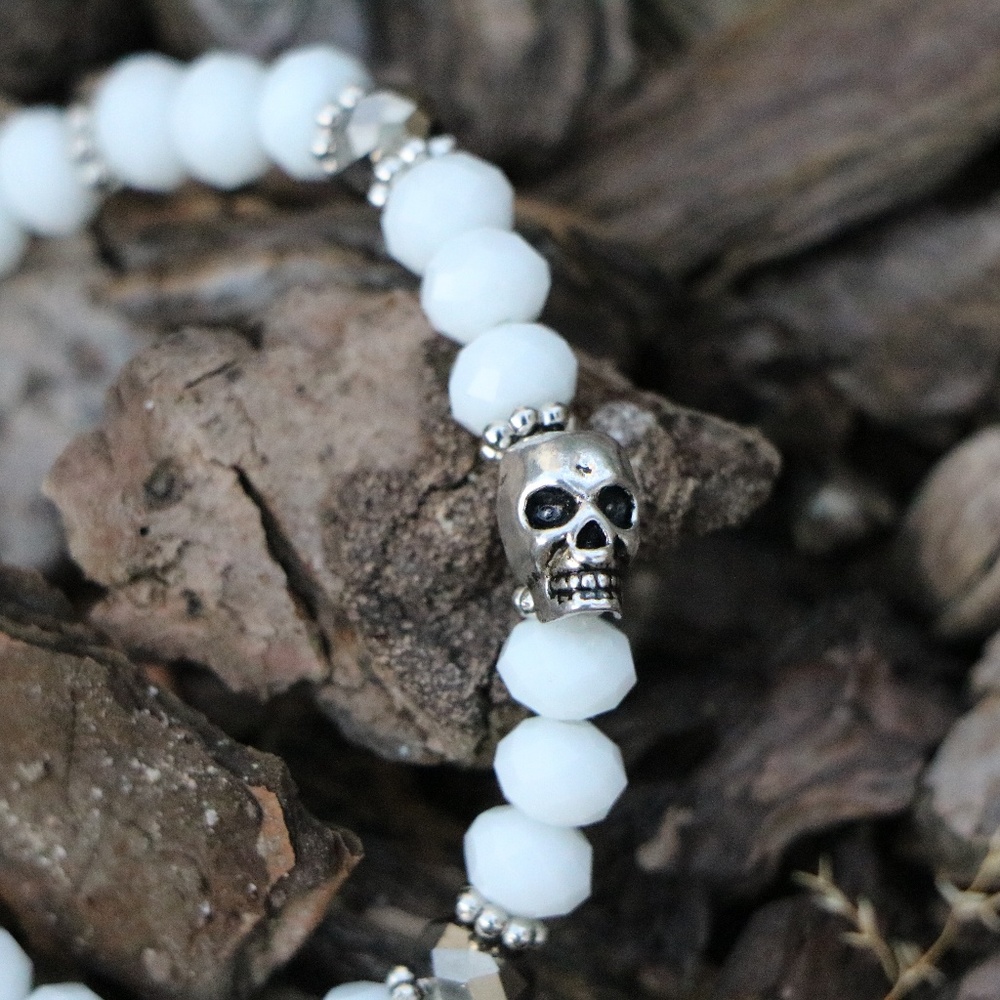White Skull Bracelet